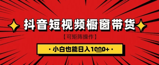 抖音短视频食品橱窗带货，小白轻松上手日入1k+-紫橙资源网