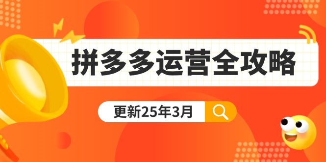 拼多多运营全攻略：从0到日销千单,爆款内功+付费推广+黑科技(更新25年3月)-紫橙资源网