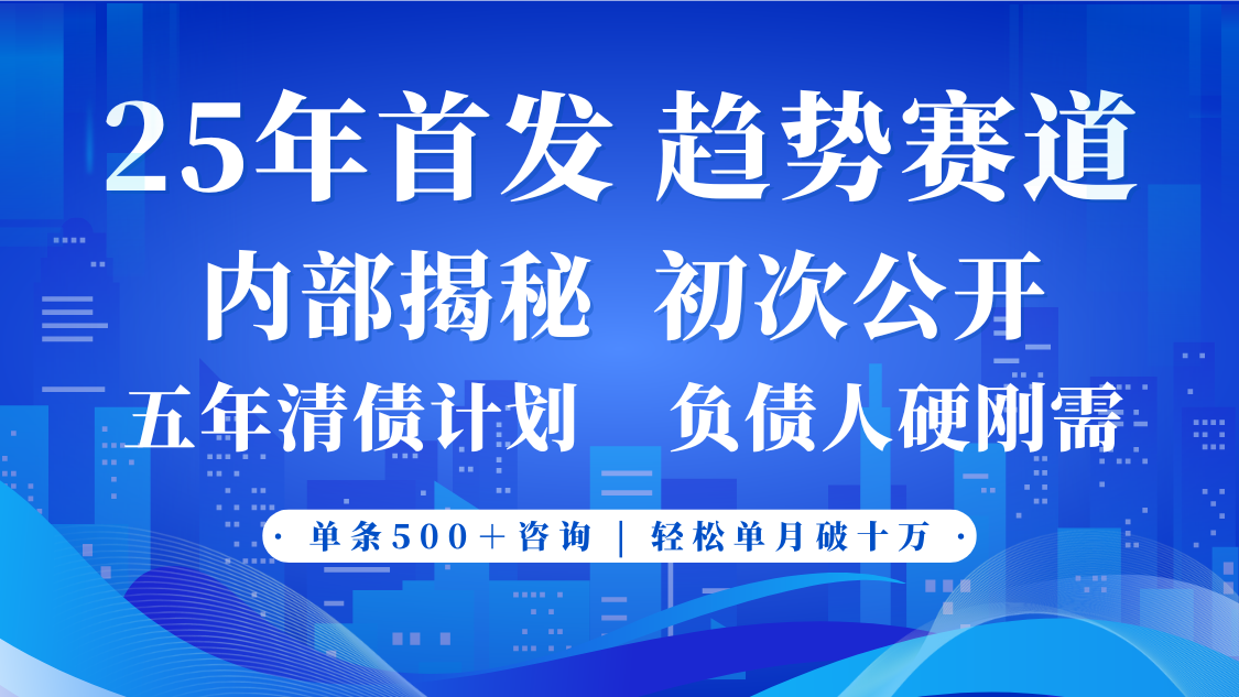 2025年首次公开，真正的事业型赛道，客咨不断，单月轻松破十-紫橙资源网