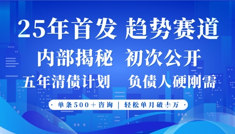 2025年首次公开，真正的事业型赛道，客咨不断，单月轻松破W-紫橙资源网