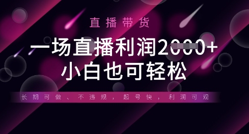 半无人直播带货，一场利润数张，适合所有平台玩法，小白也可轻松-紫橙资源网