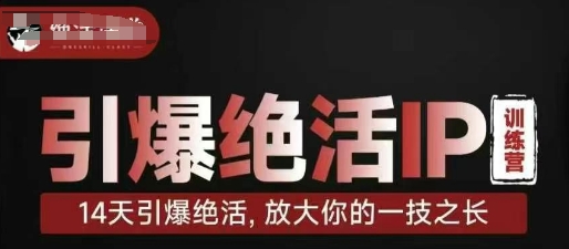 引爆绝活IP训练营，14天引爆绝活，放大你的一技之长-紫橙资源网