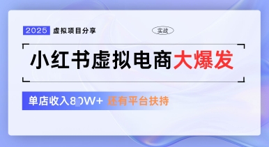 小红书虚拟电商项目，平台大力免费流量扶持，低门槛1拖3玩法-紫橙资源网