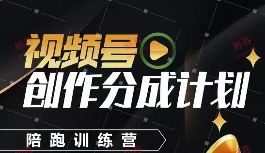 视频号创作分成计划陪跑训练营，手把手教会你如何制作视频，细水长流型项目 - 冒泡网