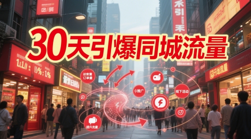 30天引爆同城流量：团购篇 认知篇 流量篇 来客篇 达人篇 老板人设IP篇 投流篇-紫橙资源网