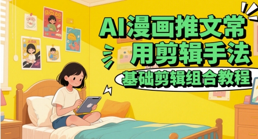 AI漫画推文常用剪辑手法，基础剪辑组合教程-紫橙资源网