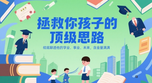 付费文章：拯救你孩子的顶级思路，彻底聊透他的学业、事业、未来，含金量满满-紫橙资源网