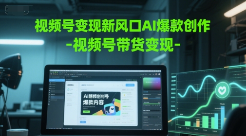 视频号变现新风口AI爆款创作-视频号带货变现-紫橙资源网