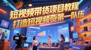 短视频带货项目教程，打造短视频带货第一队伍-紫橙资源网