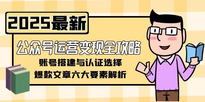 公众号运营变现全攻略，账号搭建与认证选择，爆款文章六大要素解析-紫橙资源网