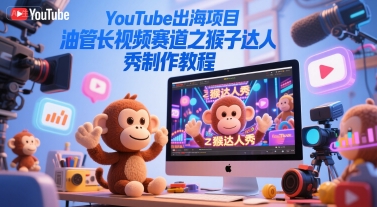 YouTube出海项目，油管长视频赛道之猴子达人秀制作教程-紫橙资源网