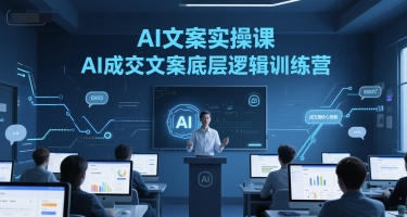 AI文案实操课，AI成交文案底层逻辑训练营-紫橙资源网