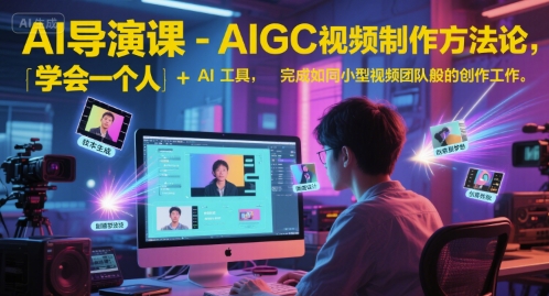AI导演课-AIGC视频制作方法论，学会一个人+AI工具，完成如同小型视频团队般的创作工作，实现导演梦-紫橙资源网