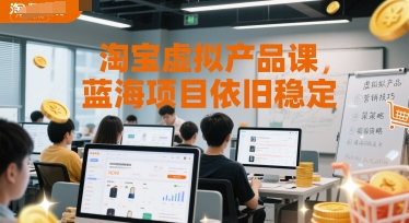 淘宝虚拟产品课，蓝海项目依旧稳定-紫橙资源网