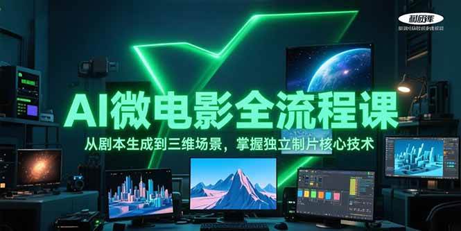 AI微电影全流程课，从剧本生成到三维场景，掌握独立制片核心技术-紫橙资源网