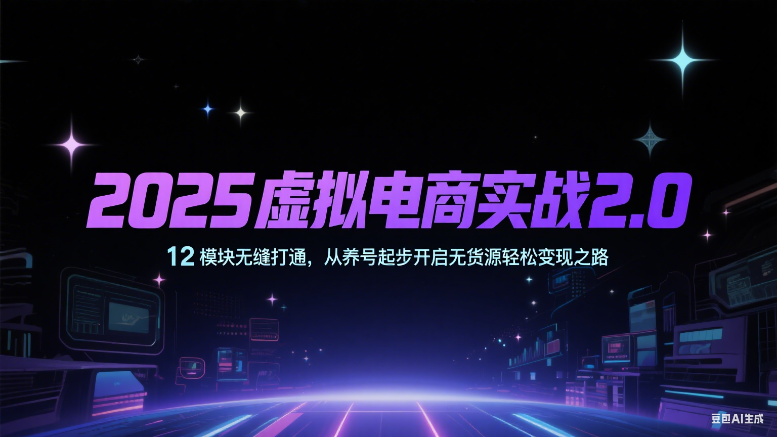 2025虚拟电商实战2.0,12模块无缝打通,从养号起步开启无货源轻松变现之路-紫橙资源网