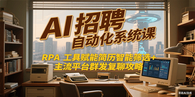 AI招聘自动化系统课，RPA工具赋能简历智能筛选+主流平台群发复聊全攻略-紫橙资源网