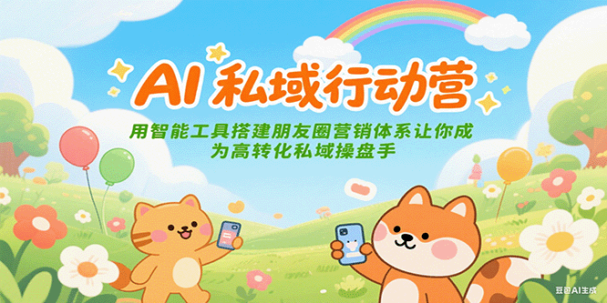 AI私域行动营：用智能工具搭建朋友圈营销体系让你成为高转化私域操盘手-紫橙资源网