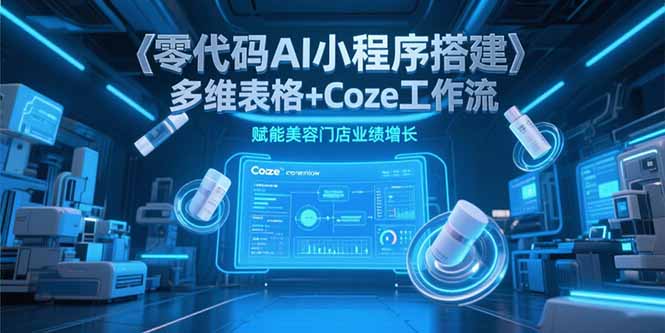 零代码AI小程序搭建,多维表格+Coze工作流,赋能美容门店业绩增长-紫橙资源网