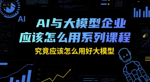 AI与大模型企业应该怎么用系列课程，究竟应该怎么用好大模型-紫橙资源网