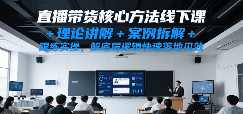 直播带货核心方法线下课，理论讲解+案例拆解+跟练实操，解底层逻辑快速落地见效-紫橙资源网