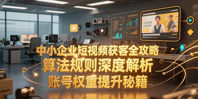 中小企业短视频获客全攻略，算法规则深度解析，账号权重提升秘籍-紫橙资源网