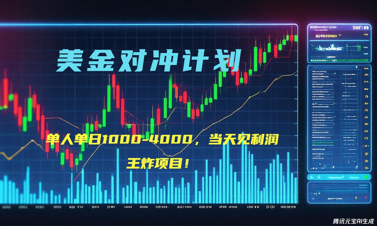 2025年最暴力项目“美金先登计划”最新最强对冲战法,每日实际收益1K-4K-紫橙资源网