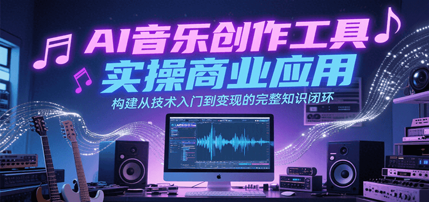 AI音乐创作工具实操商业应用，构建从技术入门到变现的完整知识闭环-紫橙资源网