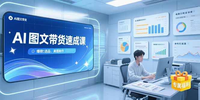 AI图文带货速成课，养号引流秘籍，爆款选品策略，美图制作全流程-紫橙资源网