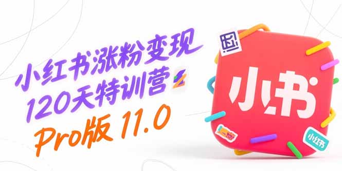 小红书涨粉变现120天特训营Pro版11.0：从0到1掌握平台运营,内容制作和变现-紫橙资源网