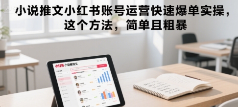 小说推文小红书账号运营快速爆单实操，这个方法，简单且粗暴 - 冒泡网