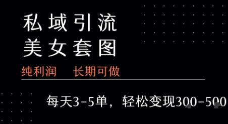 私域卖套图每天3-5单   每单利润99-2张+-紫橙资源网