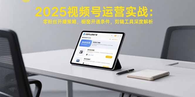 2025视频号运营实战：零粉丝开播策略，橱窗开通条件，剪辑工具深度解析-紫橙资源网