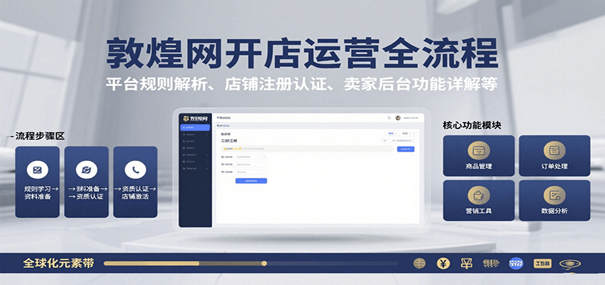 敦煌网开店运营全流程：平台规则解析、店铺注册认证、卖家后台功能详解等-紫橙资源网