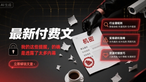 最新付费文：我的这些提醒，的确是透露了太多内幕-紫橙资源网