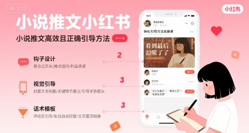 小说推文小红书高转化引导方法实操课,小说推文高效且正确引导方法-紫橙资源网