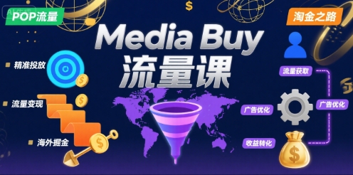 Media Buy之POP流量课，带你开启海外Media Buy淘金之路-紫橙资源网