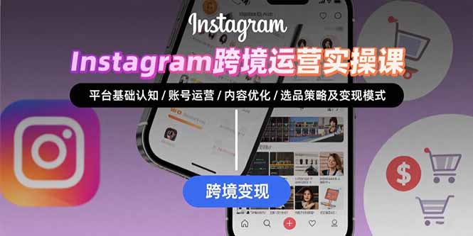 Instagram跨境运营实战：平台认知/账号运营/内容优化/选品策略及变现模式-紫橙资源网