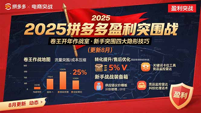 2025拼多多盈利突围战:卷王开年作战室,新手突围四大隐形技巧(更新8月)-紫橙资源网
