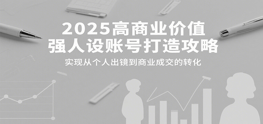 2025高商业价值强人设账号打造攻略，实现从个人出镜到商业成交的转化-紫橙资源网