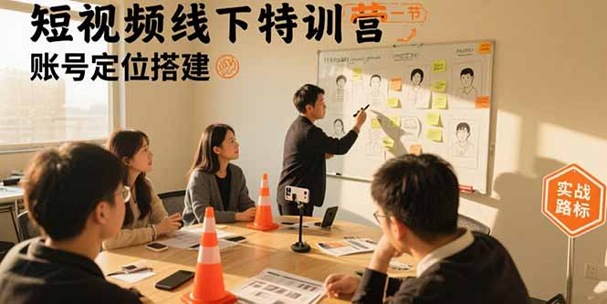短视频线下特训营:账号定位搭建/口播号拍摄剪辑/直播间流量入口/变现实战-紫橙资源网