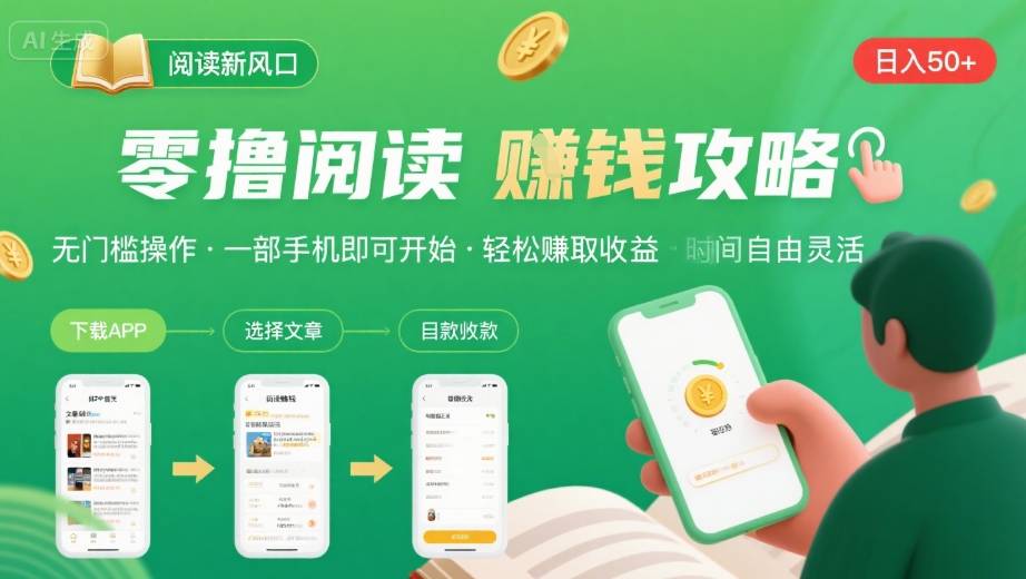 零撸阅读新风口,无门槛轻松挣,一部手机,日入 50-3张-紫橙资源网