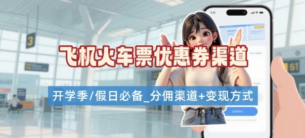 学生党必看！机票火车票优惠券申请渠道 + 项目打法，开学季节日速存-紫橙资源网