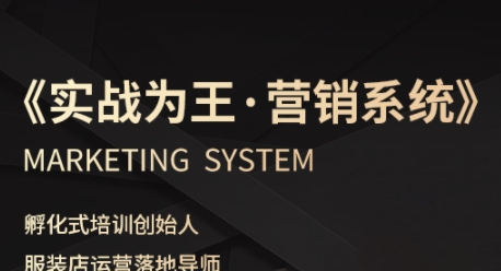 服装老板必修课《实战为王-营销系统》实现业绩被动式增长-紫橙资源网