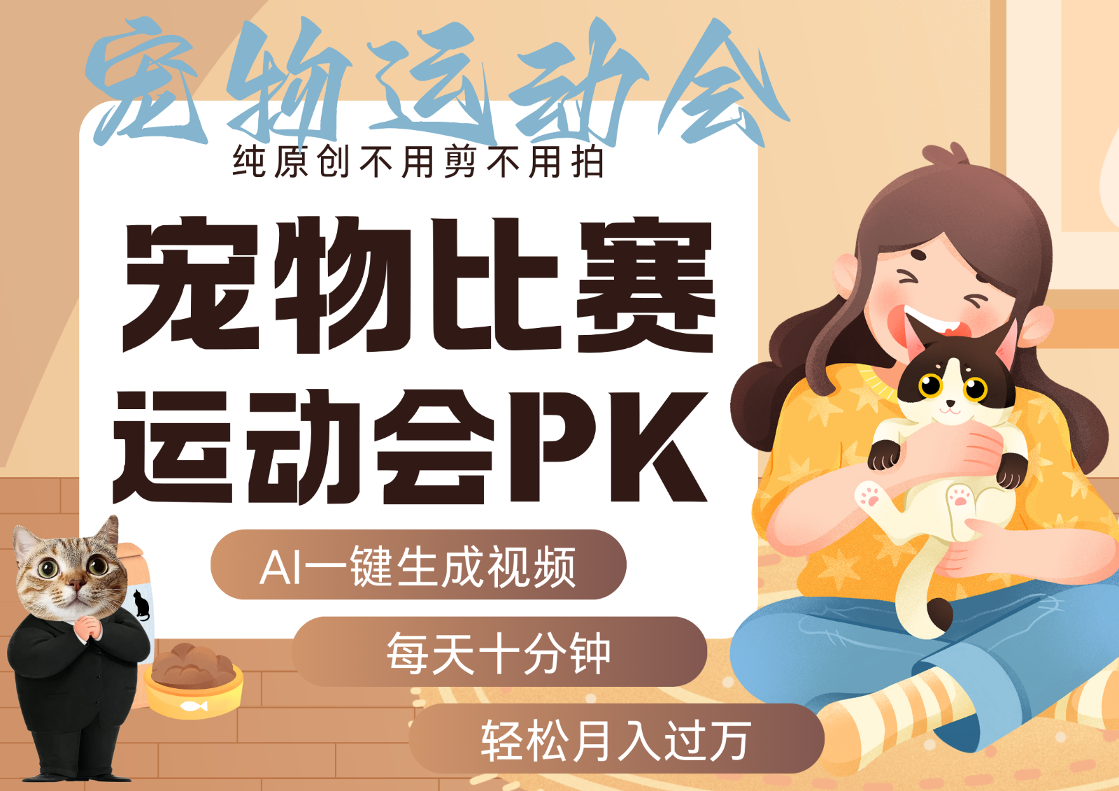 AI萌宠运动员跳水 射击 篮球 足球比赛 每天十分钟 附详细提示词文案库 代替做...-紫橙资源网