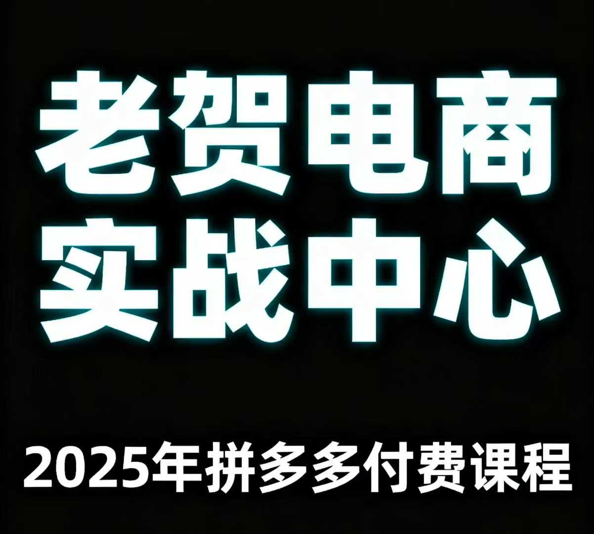 老贺电商2025年拼多多付费课程，用通俗易懂的方法告诉你多多怎么玩-紫橙资源网