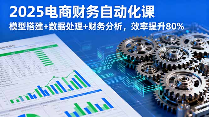 2025电商财务自动化课，模型搭建+数据处理+财务分析，效率提升80%-紫橙资源网