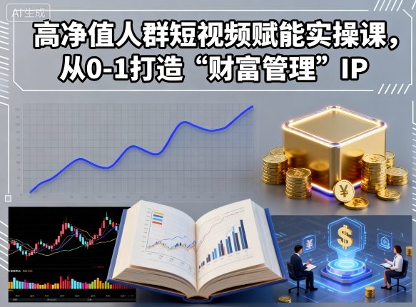 高净值人群短视频赋能实操课，从0-1打造“财富管理”IP - 冒泡网