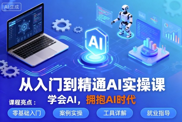 从入门到精通AI实操课，学会AI，拥抱AI时代-紫橙资源网