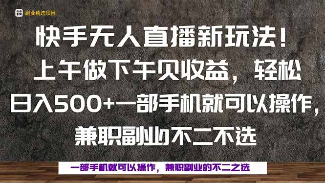 一部手机，上午做 下午见收益，学会秒上手，轻松日入500+-紫橙资源网
